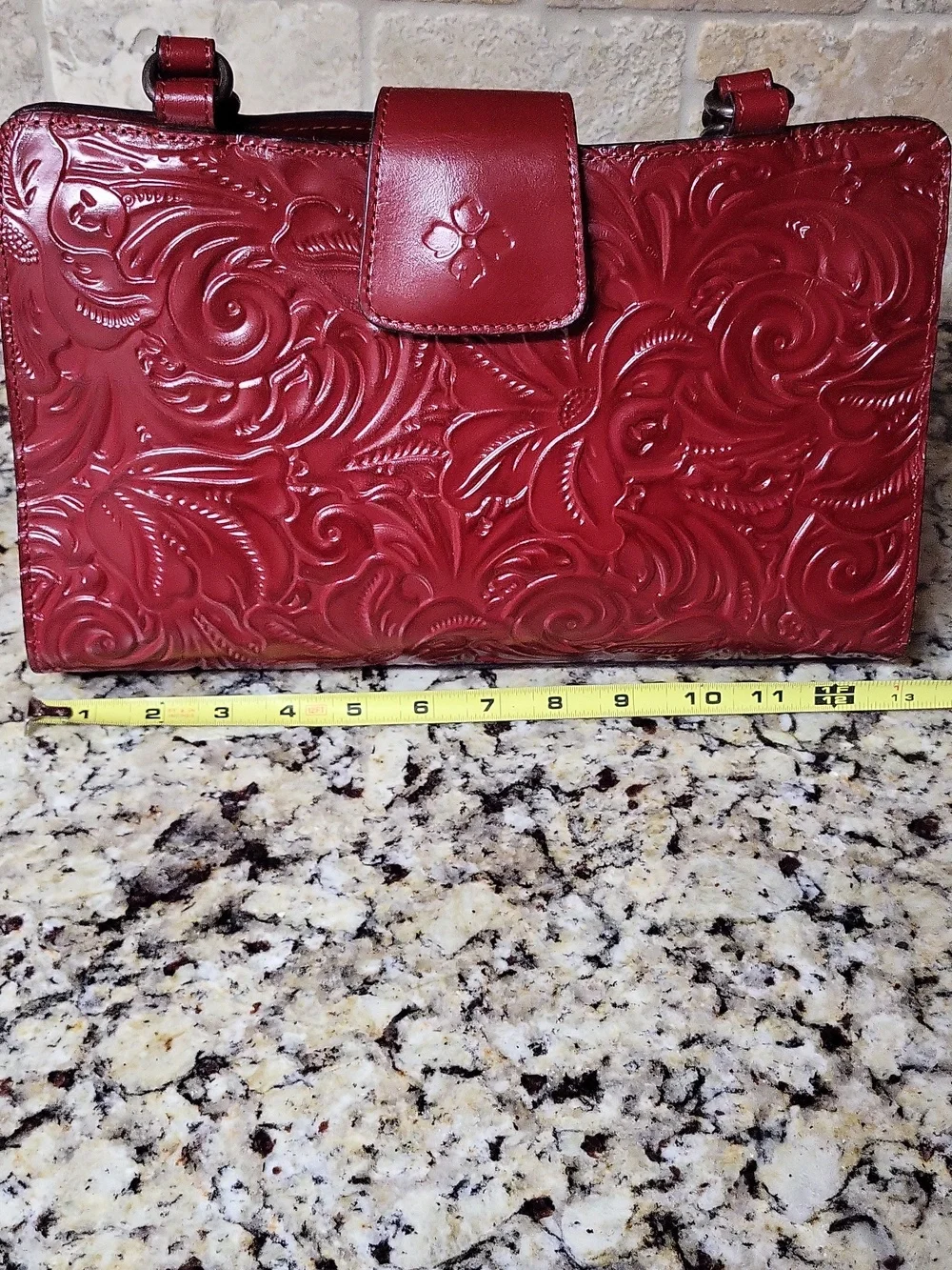 Patricia Nash Tooled Red Rienzo Satchel